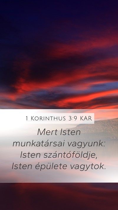 1 Korinthus 3:9 KAR Bible Verse Image