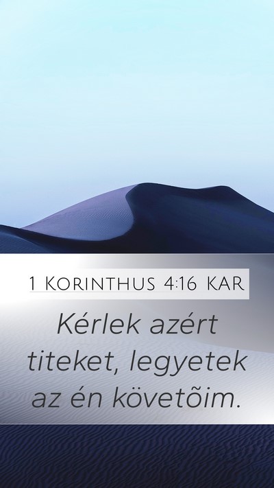1 Korinthus 4:16 KAR Bible Verse Image