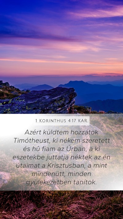 1 Korinthus 4:17 KAR Bible Verse Image