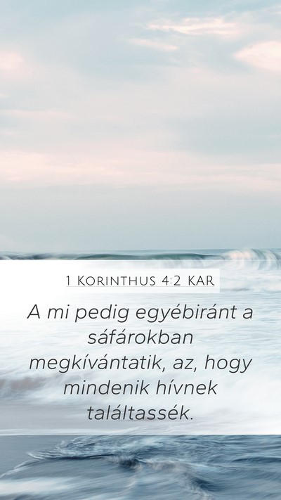 1 Korinthus 4:2 KAR Bible Verse Image