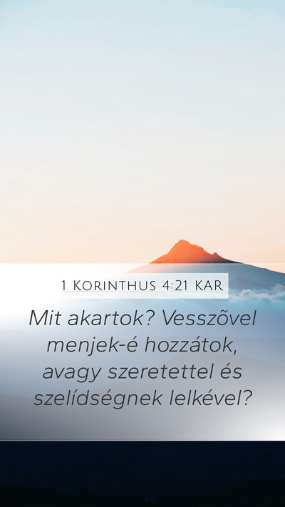 1 Korinthus 4:21 KAR Bible Verse Image