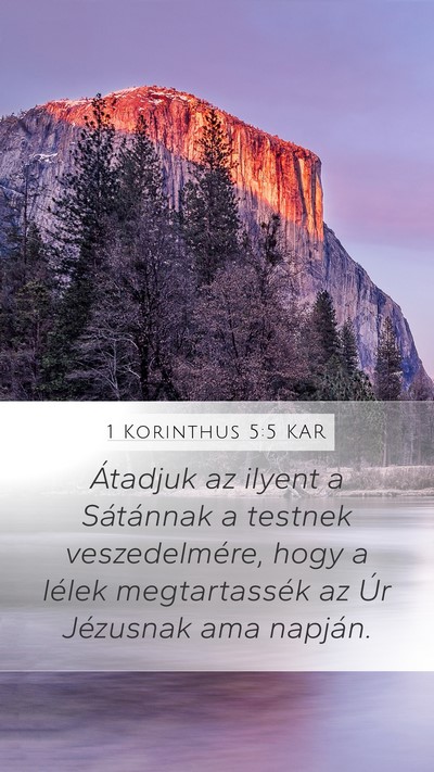 1 Korinthus 5:5 KAR Bible Verse Image