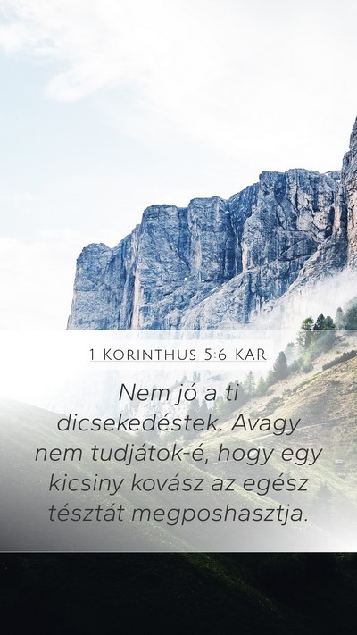 1 Korinthus 5:6 KAR Bible Verse Image