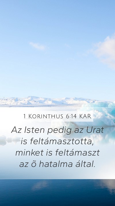 1 Korinthus 6:14 KAR Bible Verse Image