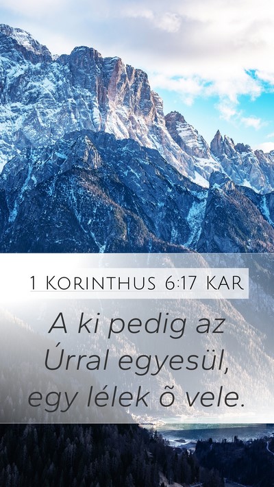 1 Korinthus 6:17 KAR Bible Verse Image