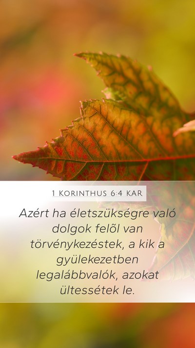 1 Korinthus 6:4 KAR Bible Verse Image