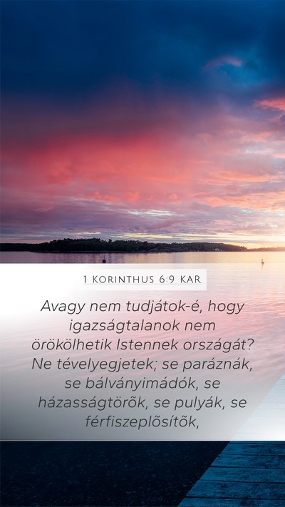 1 Korinthus 6:9 KAR Bible Verse Image