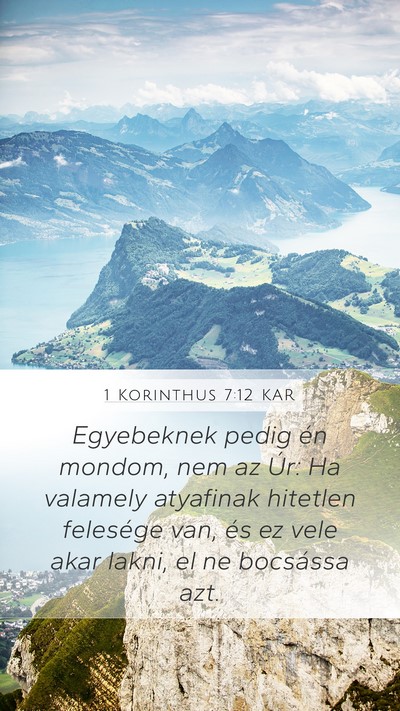 1 Korinthus 7:12 KAR Bible Verse Image