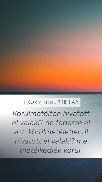 1 Korinthus 7:18 KAR Bible Verse Image