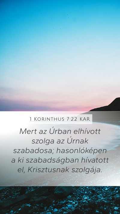 1 Korinthus 7:22 KAR Bible Verse Image