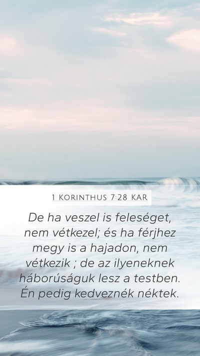 1 Korinthus 7:28 KAR Bible Verse Image