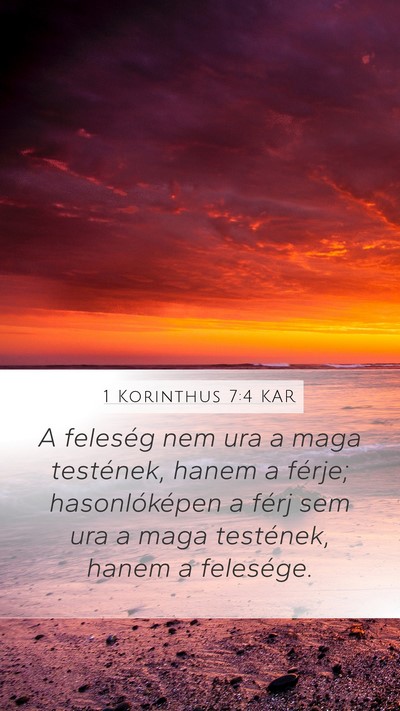 1 Korinthus 7:4 KAR Bible Verse Image