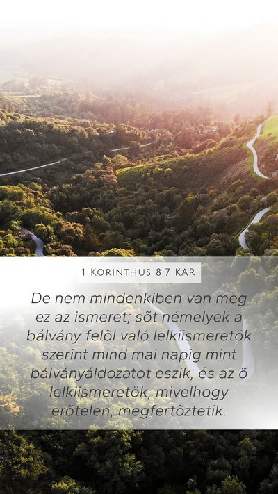 1 Korinthus 8:7 KAR Bible Verse Image