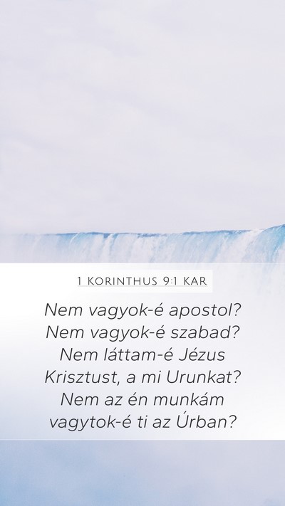 1 Korinthus 9:1 KAR Bible Verse Image