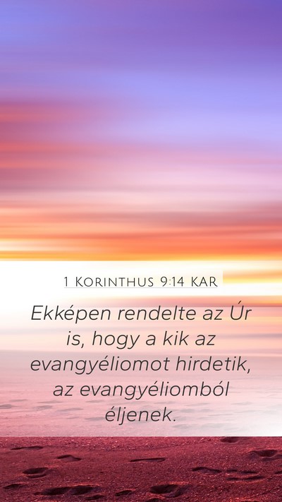 1 Korinthus 9:14 KAR Bible Verse Image