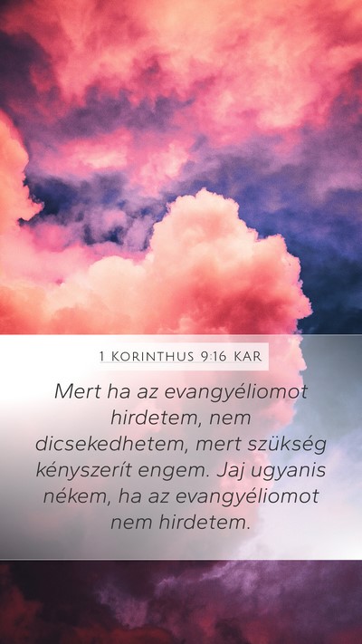 1 Korinthus 9:16 KAR Bible Verse Image