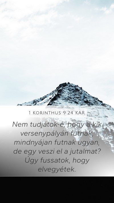 1 Korinthus 9:24 KAR Bible Verse Image