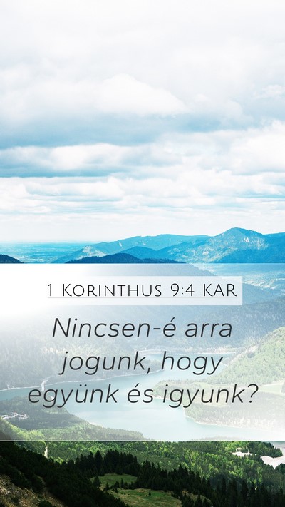 1 Korinthus 9:4 KAR Bible Verse Image