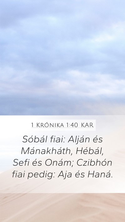 1 Krónika 1:40 KAR Bible Verse Image