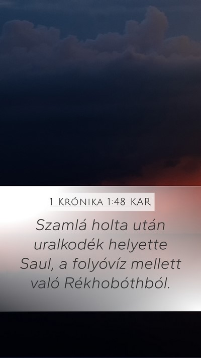1 Krónika 1:48 KAR Bible Verse Image