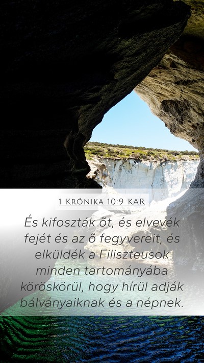 1 Krónika 10:9 KAR Bible Verse Image