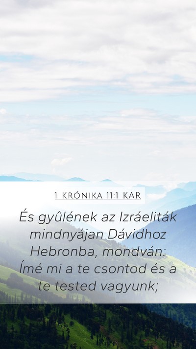 1 Krónika 11:1 KAR Bible Verse Image