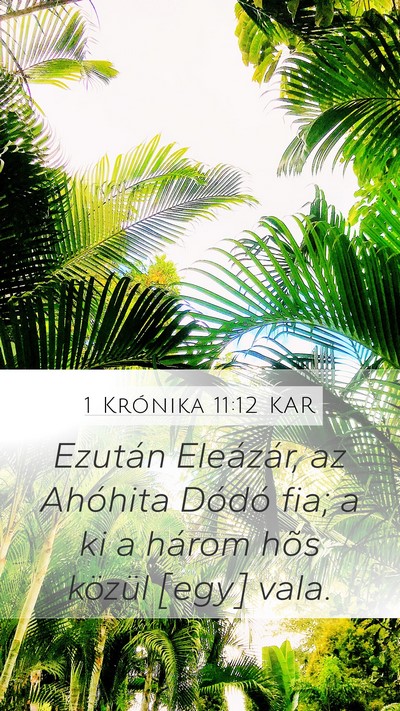 1 Krónika 11:12 KAR Bible Verse Image