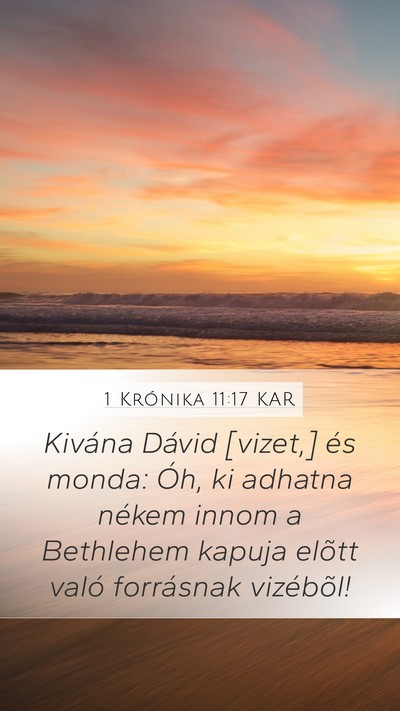1 Krónika 11:17 KAR Bible Verse Image