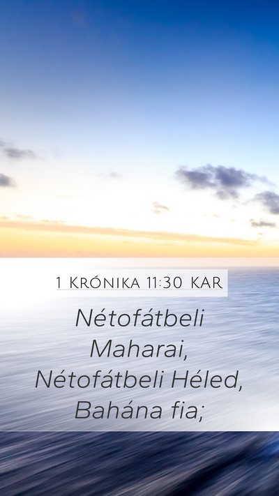 1 Krónika 11:30 KAR Bible Verse Image