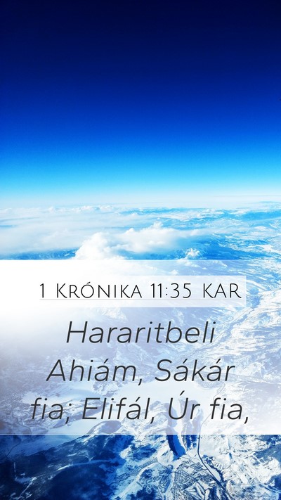 1 Krónika 11:35 KAR Bible Verse Image