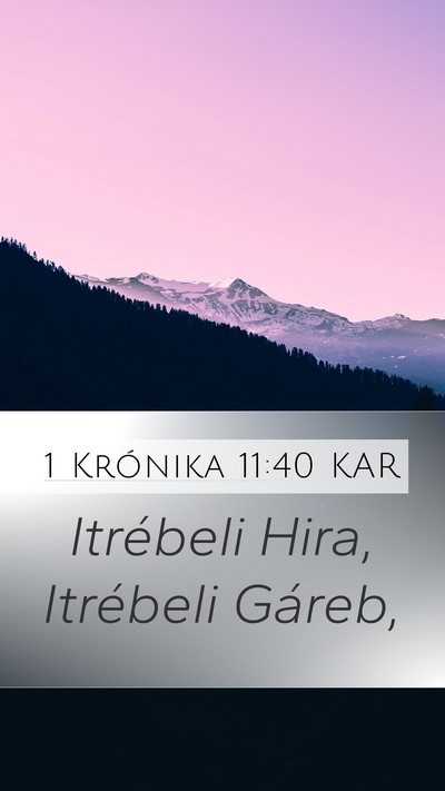 1 Krónika 11:40 KAR Bible Verse Image