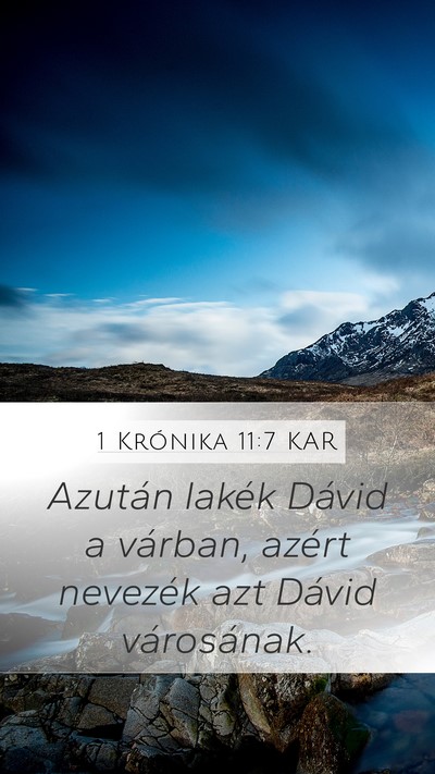 1 Krónika 11:7 KAR Bible Verse Image