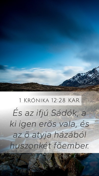1 Krónika 12:28 KAR Bible Verse Image