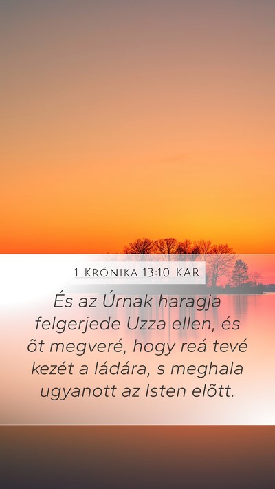 1 Krónika 13:10 KAR Bible Verse Image