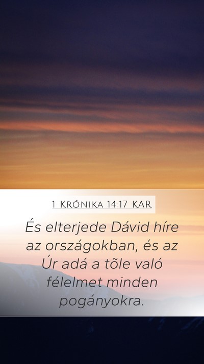 1 Krónika 14:17 KAR Bible Verse Image
