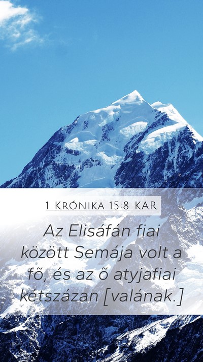 1 Krónika 15:8 KAR Bible Verse Image