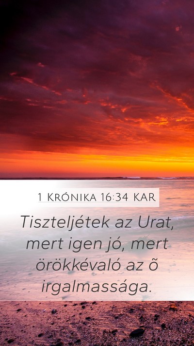 1 Krónika 16:34 KAR Bible Verse Image