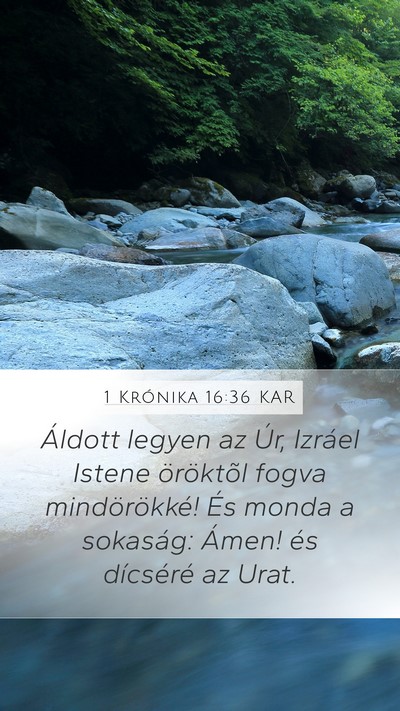 1 Krónika 16:36 KAR Bible Verse Image