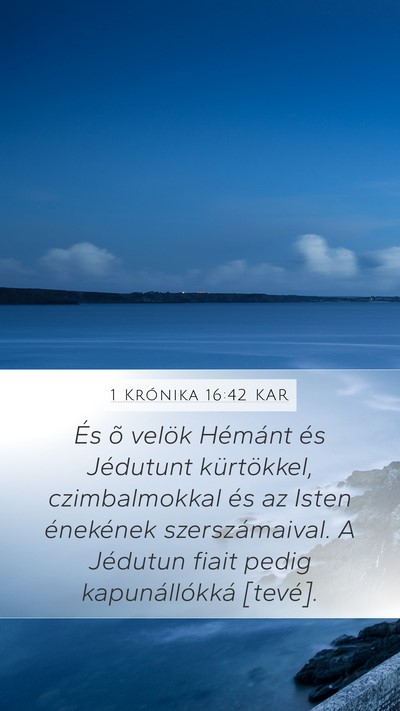 1 Krónika 16:42 KAR Bible Verse Image