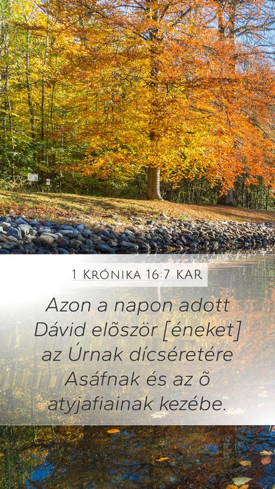 1 Krónika 16:7 KAR Bible Verse Image