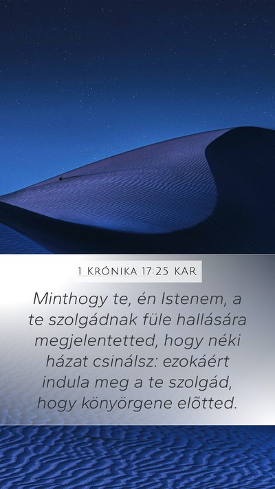 1 Krónika 17:25 KAR Bible Verse Image