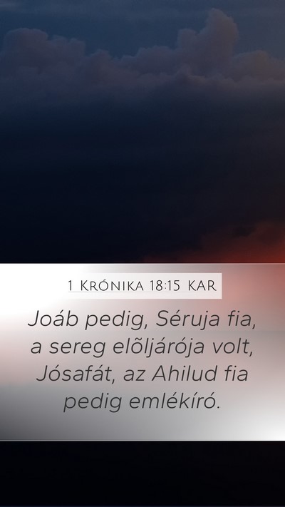 1 Krónika 18:15 KAR Bible Verse Image