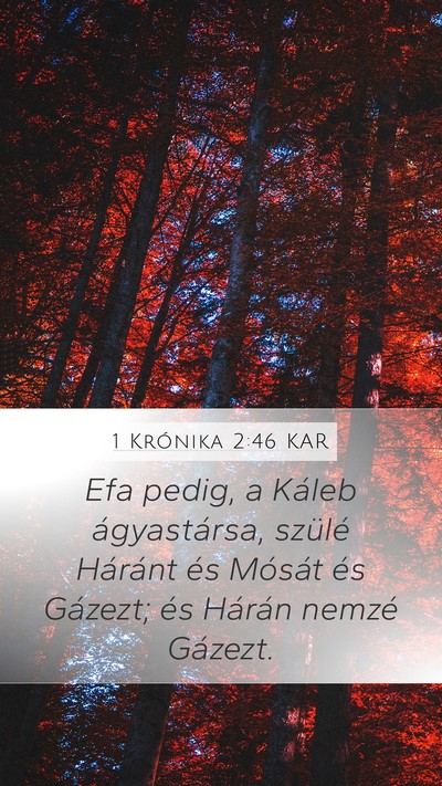1 Krónika 2:46 KAR Bible Verse Image