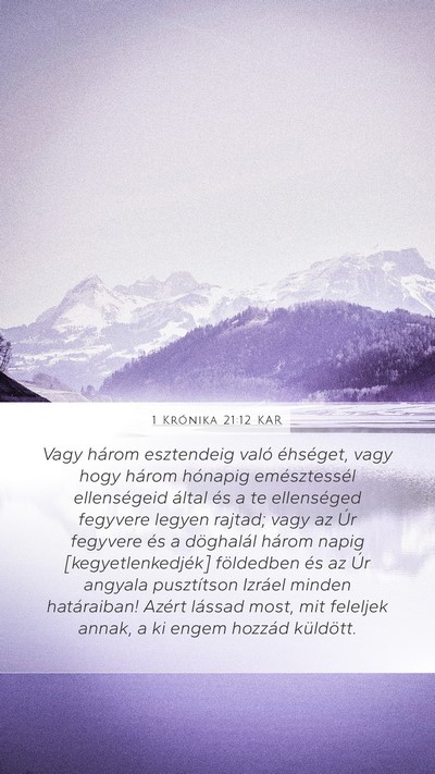 1 Krónika 21:12 KAR Bible Verse Image