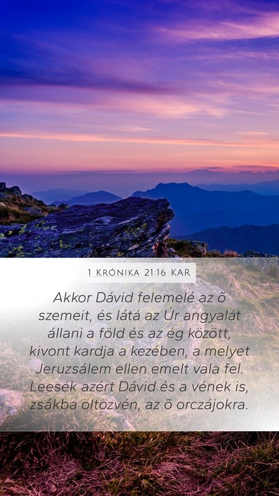1 Krónika 21:16 KAR Bible Verse Image