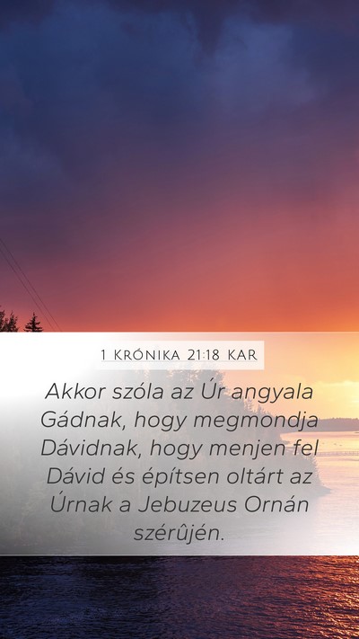 1 Krónika 21:18 KAR Bible Verse Image