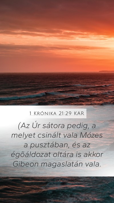 1 Krónika 21:29 KAR Bible Verse Image