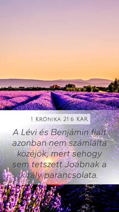 1 Krónika 21:6 KAR Bible Verse Image