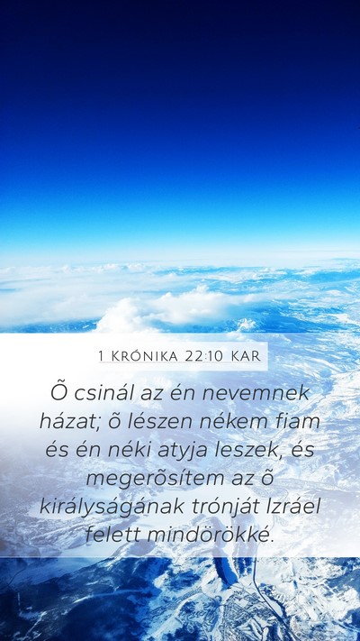 1 Krónika 22:10 KAR Bible Verse Image