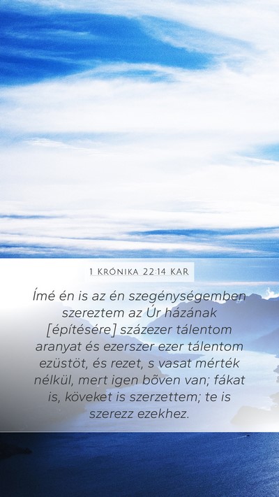 1 Krónika 22:14 KAR Bible Verse Image